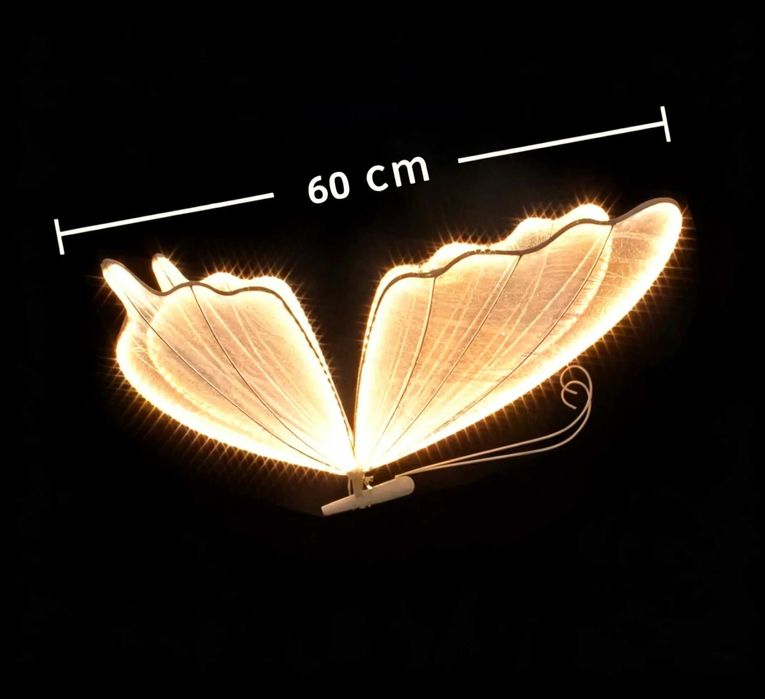 Set 2 fluturi decorativi LED pentru evenimente lumina calda