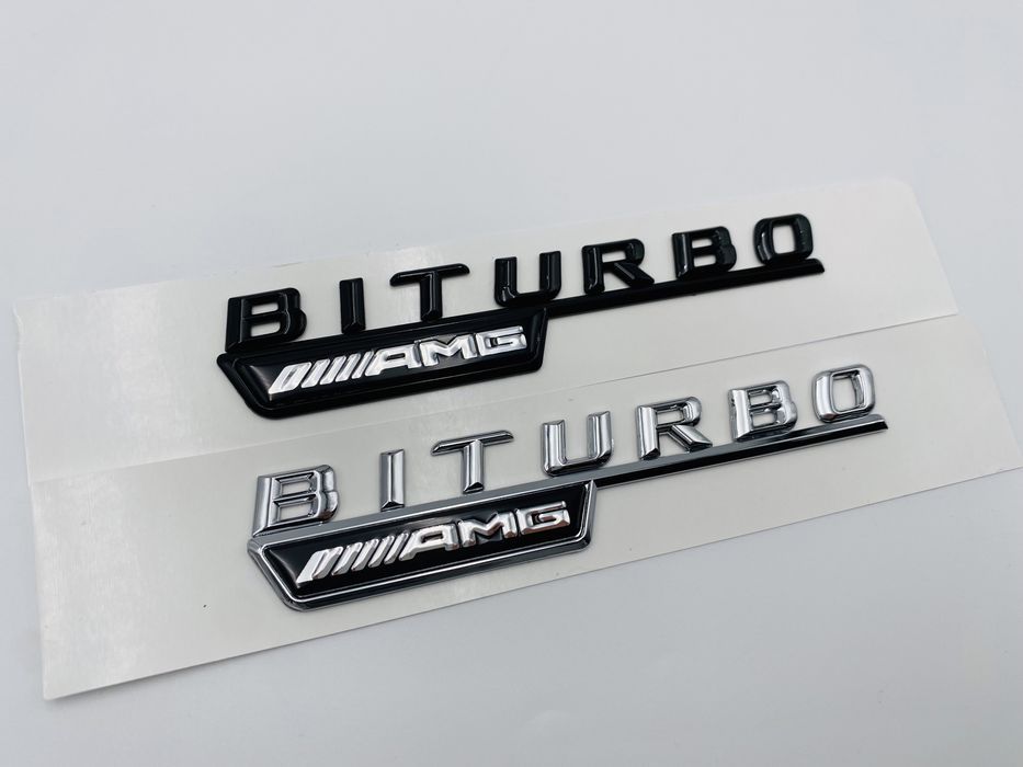Emblema Mercedes Biturbo AMG aripa negru