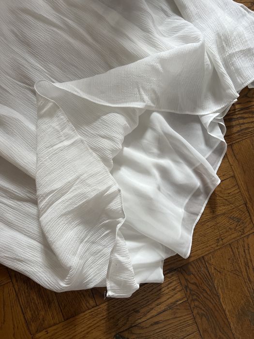 Rochie alba bretele spaghetti