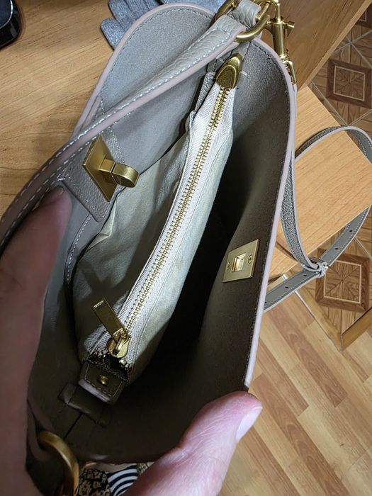 Кожаная сумка, кросбоди бочонок