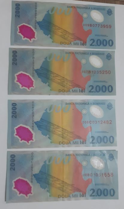 Vând bancnote 2000 lei ediție limitată 1999