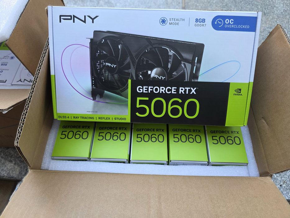 Видеокарта PNY RTX 5060 8G GDDR7. В количестве. Доставка. Обмен