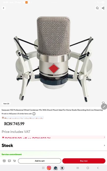 Microfon studio TLM 102