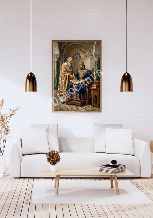 Картина на Цар Симеон посреша Климент Охридски  101