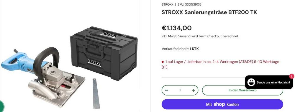 Stroxx BTF 200 - Машина за подрязване на рамки на врати и прозорци