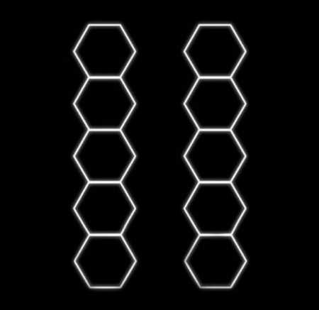 Tavan led 7 hexagoane honeycomb led - rece sau neutru 250 x 240cm