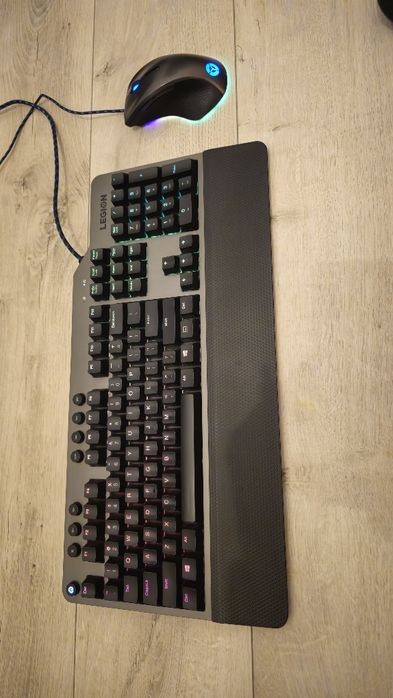 Tastatura gaming mecanica Lenovo Legion K500, iluminare RGB, switch Re