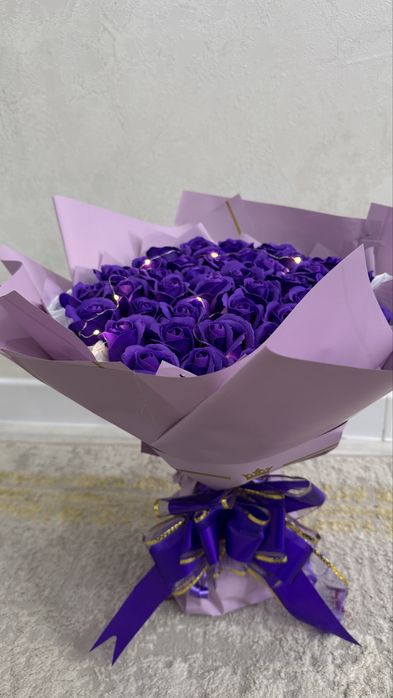 Букет из мыльных роз