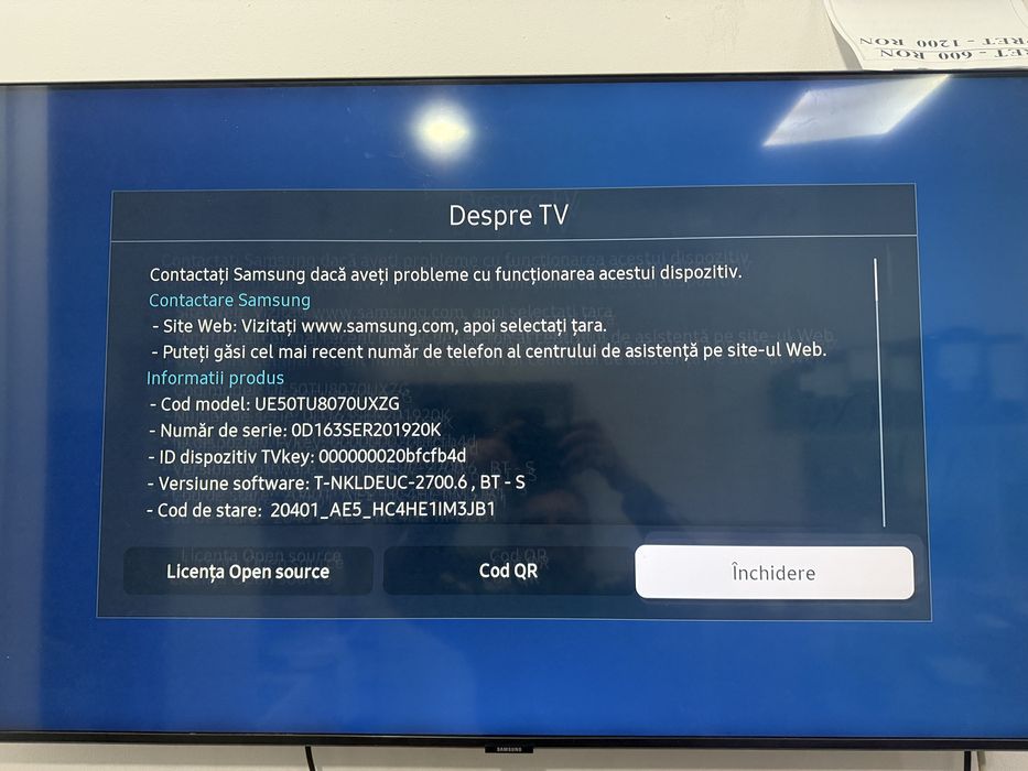 TV Samsung 125 cm