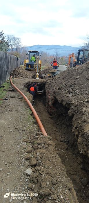 Miniexcavator lucrări de terasament