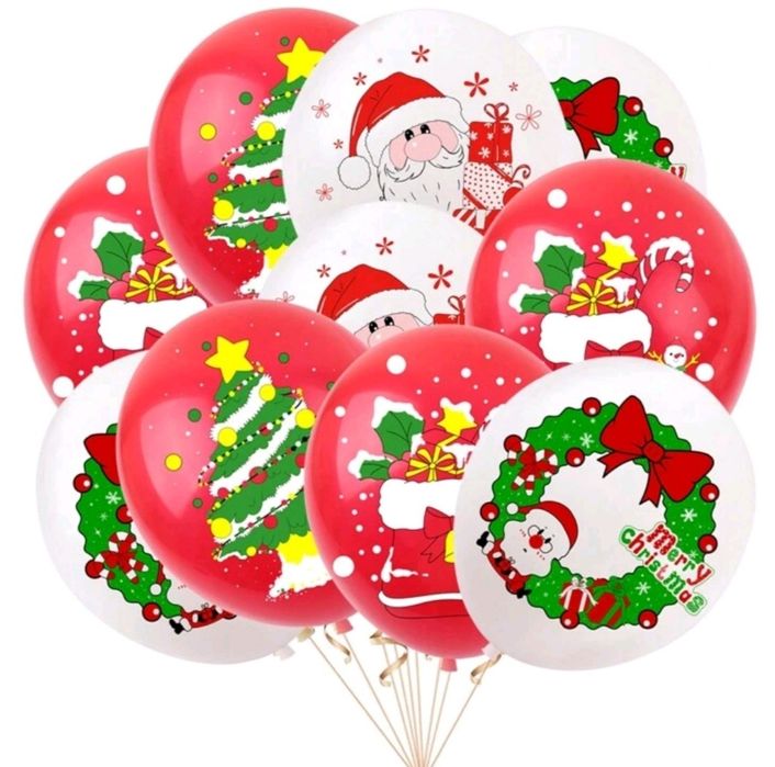 Коледна  украса - балони, банери и салфетки