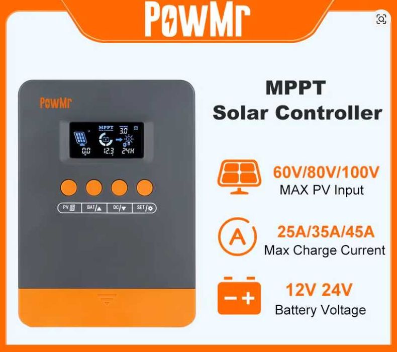 Контролер за соларни панели PowMr MPPT 45A - PRO