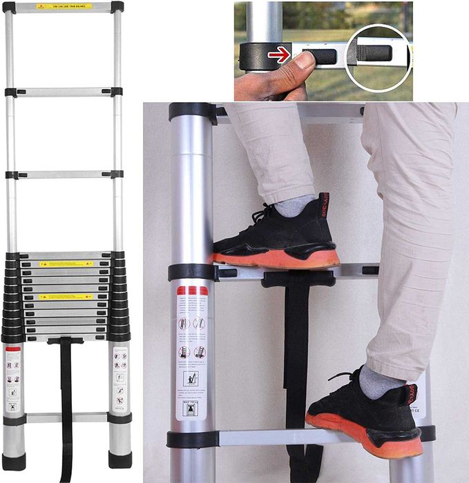 Scari telescopicice, aluminiu, 4,1 m, TLS41040B, Noi