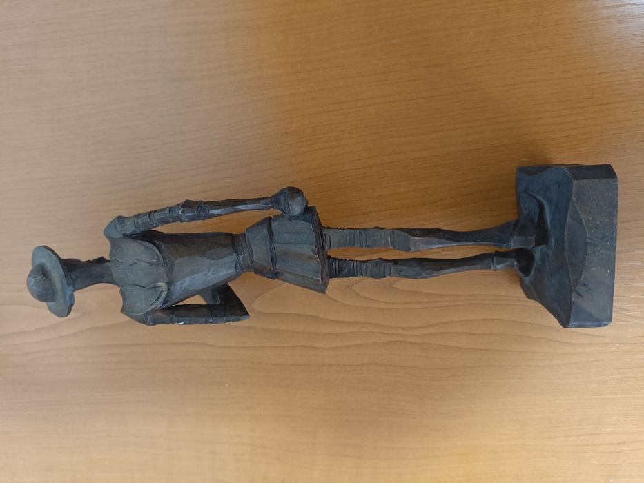Sculpturi lemn. Don Quijote si Sancho Panza. Statuete lemn