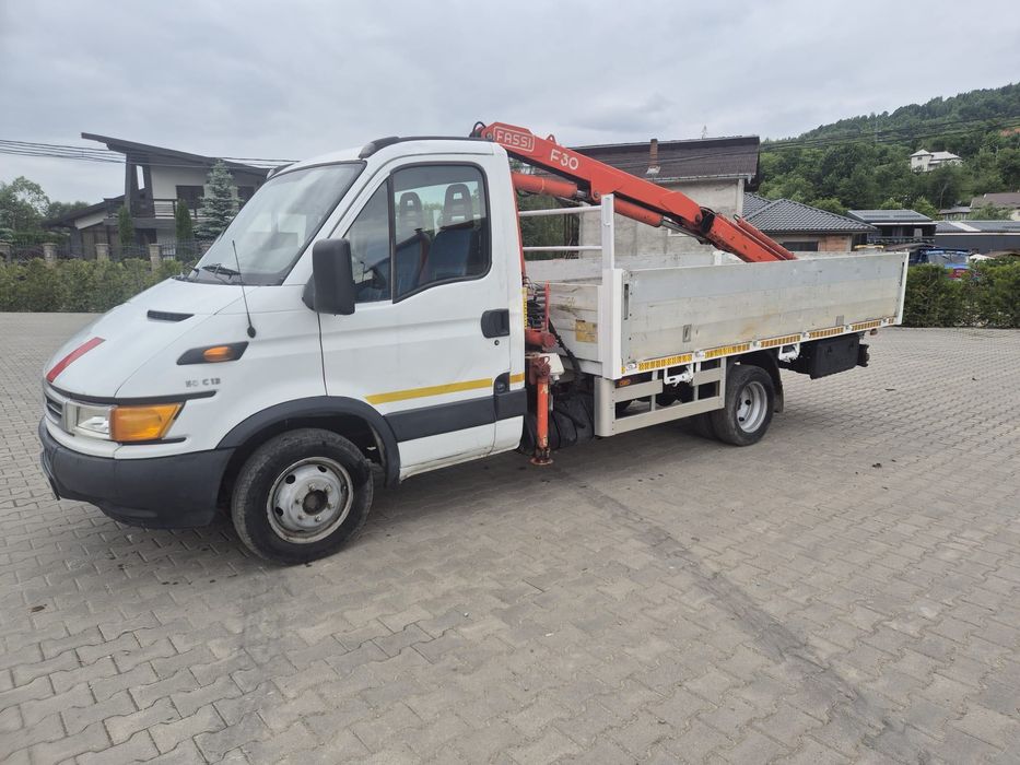 Iveco Daily 50C13 cu Macara Fassi F30, Benă Aluminiu