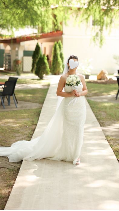 Rochie mireasa Aryanna Karen/trena detasabila eleganta