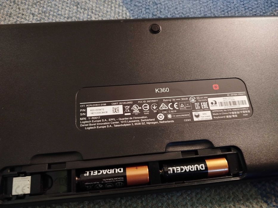 Logitech K360 Безжична клавиатура, използвана, в добро състояние