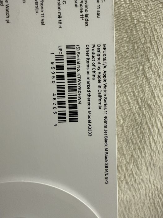 Apple Watch 11,46mm jet Black