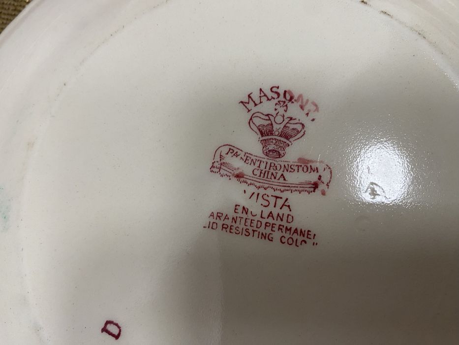 3 английски чинии Mason’s Vista Ironstone England 1950 г