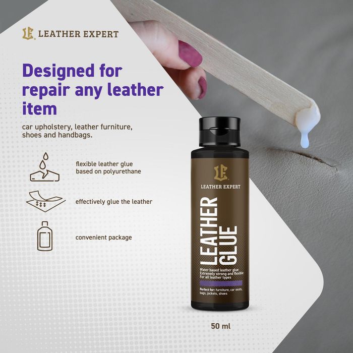 лепило за кожа leather glue , leather expert 50мл