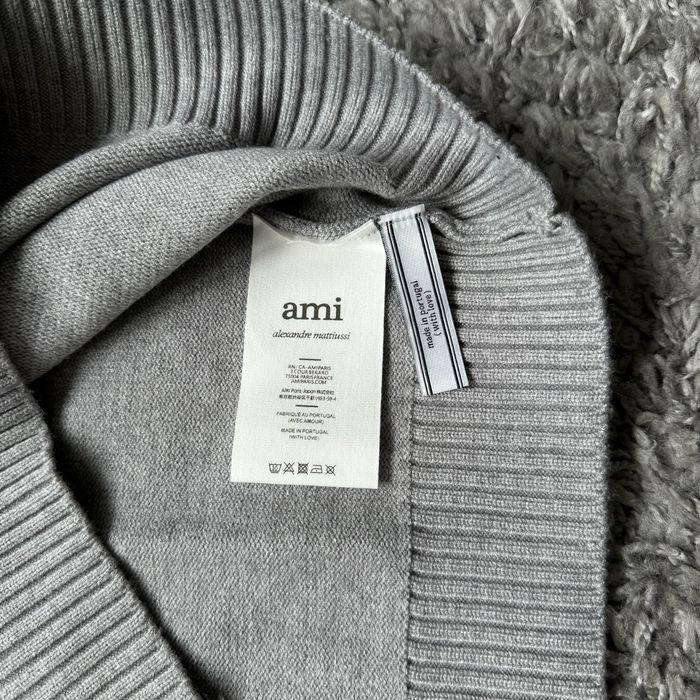 Pulover Ami Paris Gri | Negru M