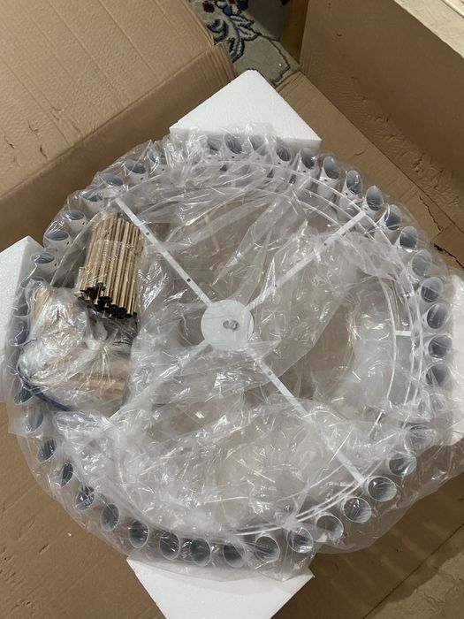 Жаңа люстра, қаптамада, гарантиямен