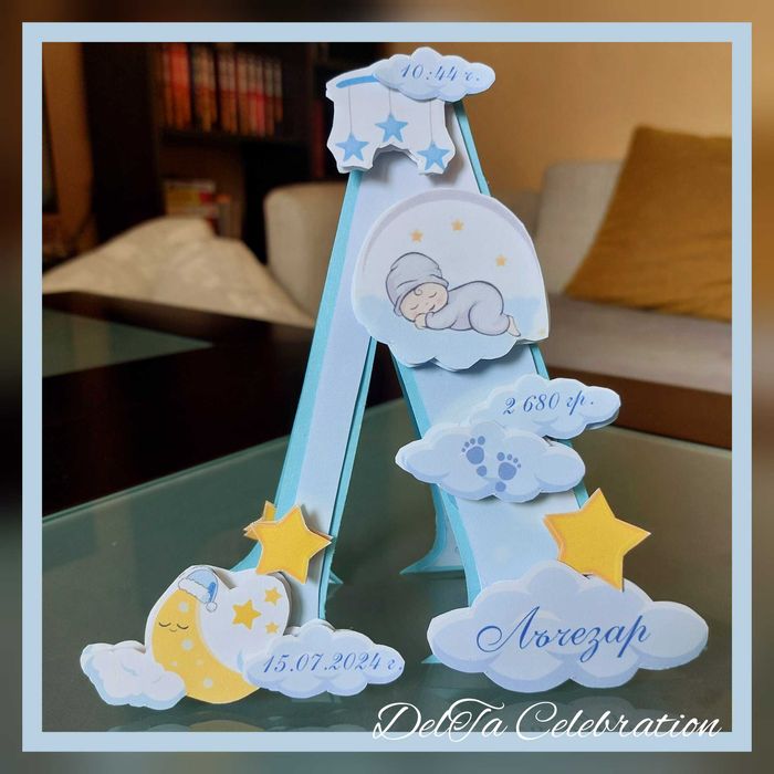 Персонализирани картички за рожден ден, кръщене, бебешки визитки