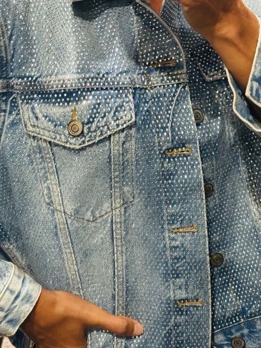 Дънково яке с камъни Zara