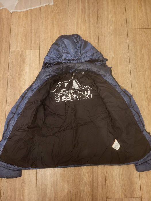 Geaca Superdry albastru metalizat
