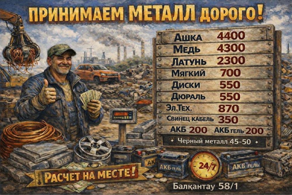 Прием металла цветной круглосуточный