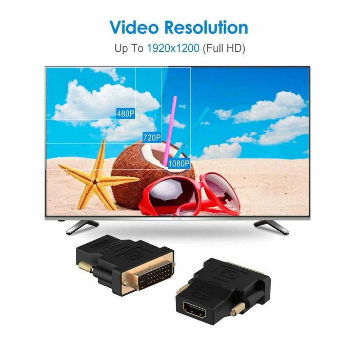 Адаптер преходник / адаптер - DVI към HDMI - Чисто Нов