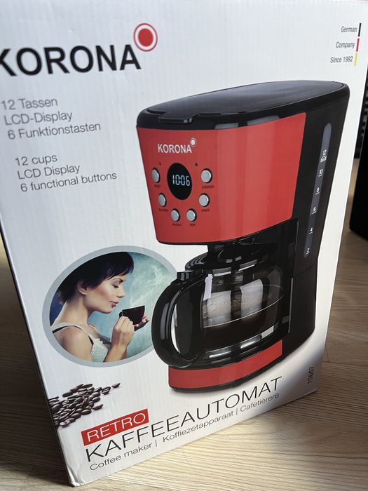 Cafetiera KORONA Retro 12 Cesti 900W LCD Timer