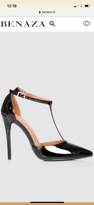 Pantofi negri din lac
