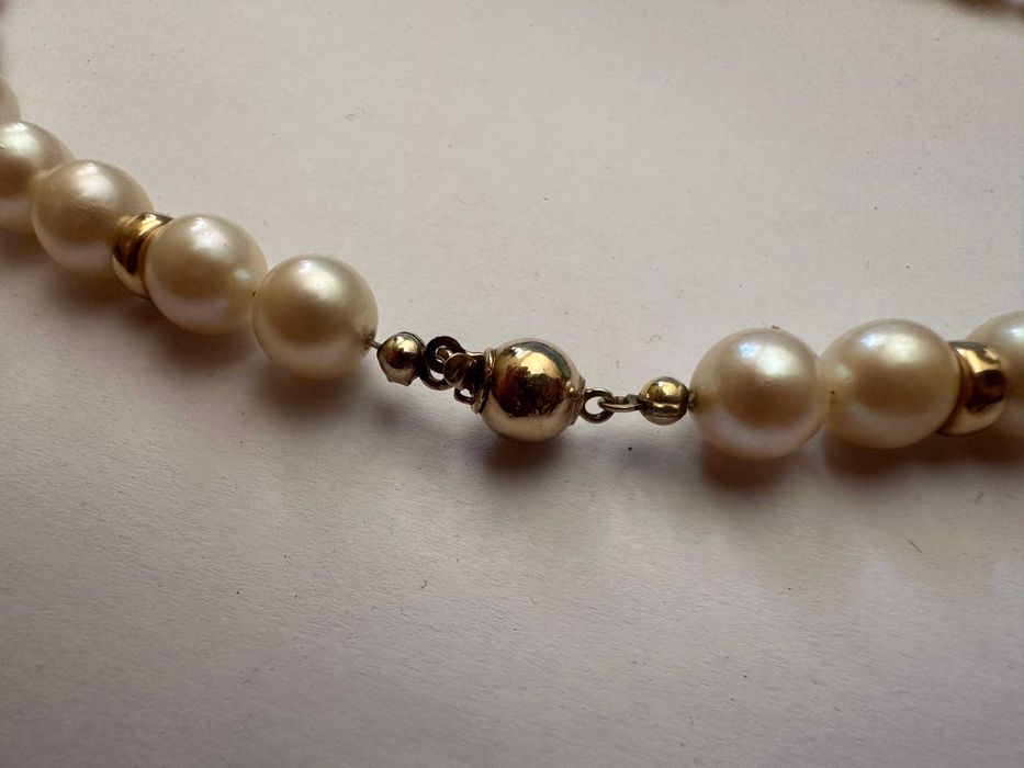 Colier din perle Akoya și rubine beads