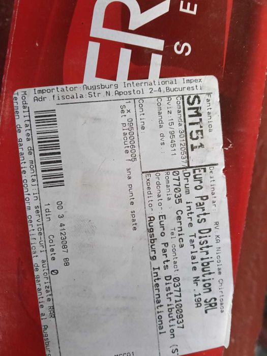 Vând plăcuțe de frână pentru Opel Astra H 1.7 cdti Z17DTL 80 cai