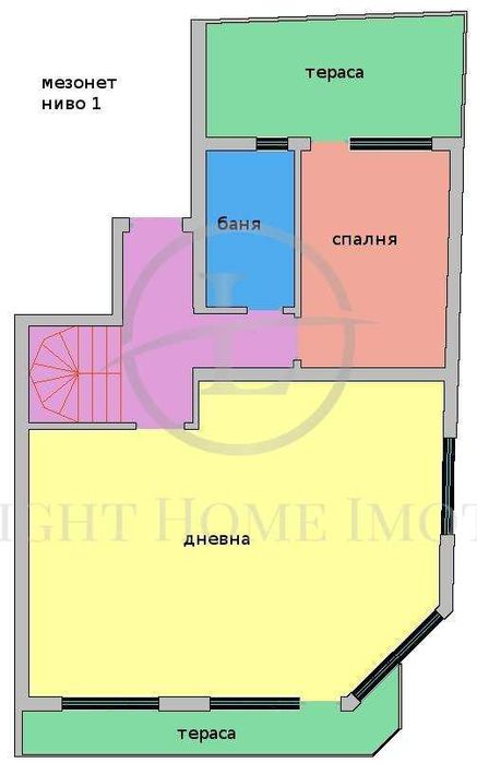 Реф. 1528 Просторен обзаведен мезонет / Съдийски