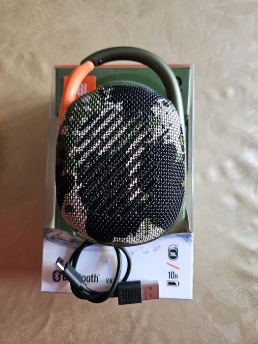 JBL Clip 4 , ,Bluetooth , 10 часа , Камуфлаж
