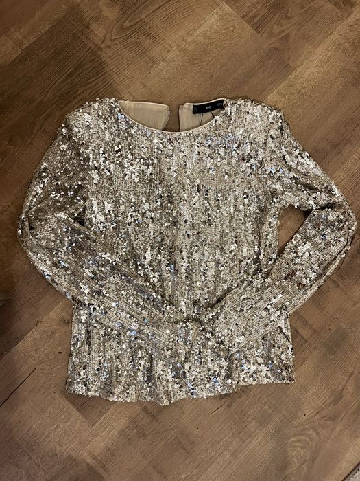 Блуза пайети Mango - златист цяят