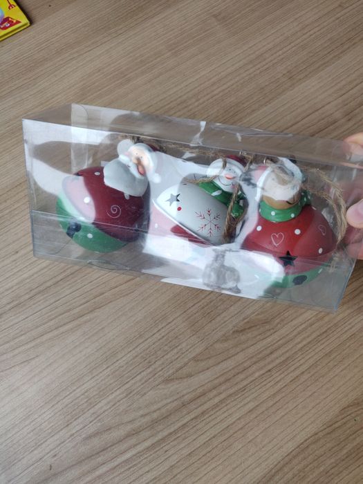 Ornament clopoțel clopot brad noi sigilate mos crăciun om zapada ren