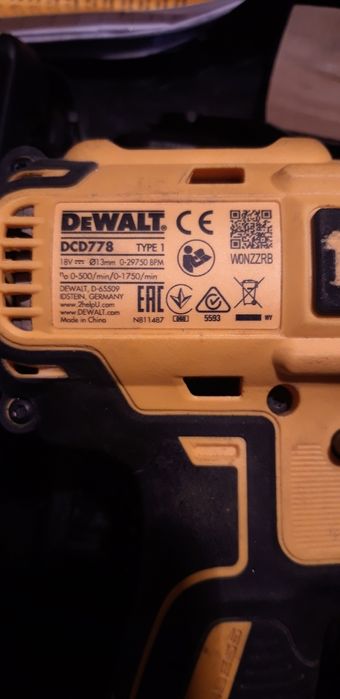 Ударен винтоверт DEWALT DCD778.