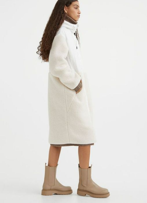 Белое пальто от h&m