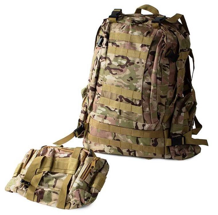 Голяма военна раница 48,5L тактическа камуфлаж раници лов туризъм