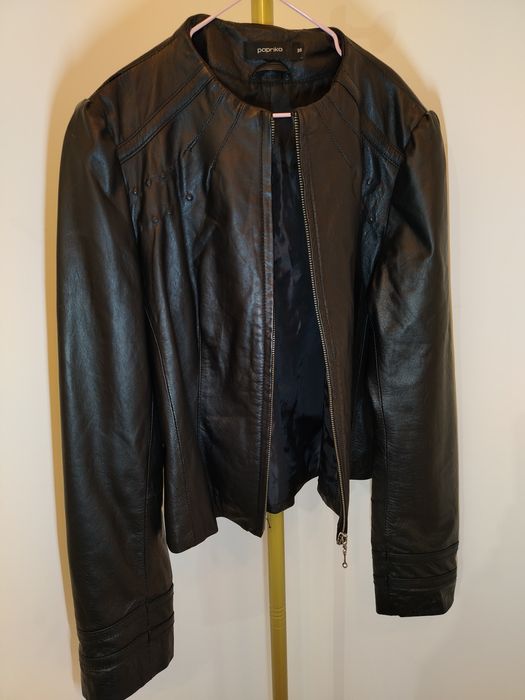 Paprika Яке от естествена кожа