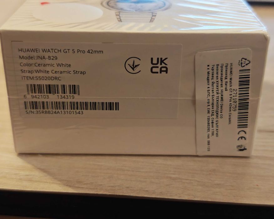 КАТО НОВ Huawei Watch GT 5 Pro 42mm - Yettel Гаранция 2027