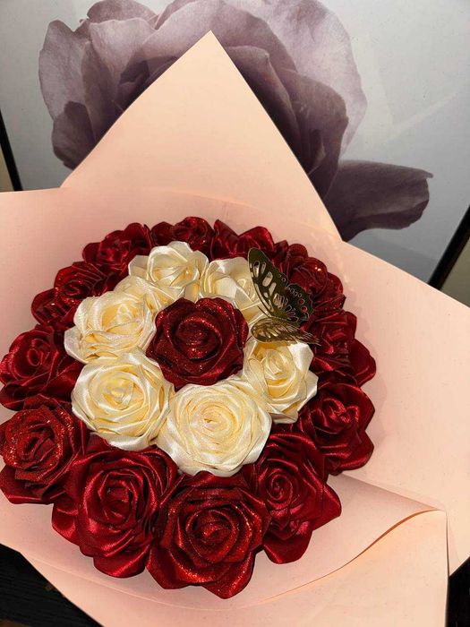 buchet de panglici de satin