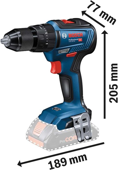 Нов Акумулаторен Винтоверт Bosch Professional GSR 18V-55, 2 Години Гаранция