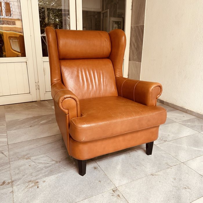 Кожен фотьойл тип „крилинг“ – отлично състояние