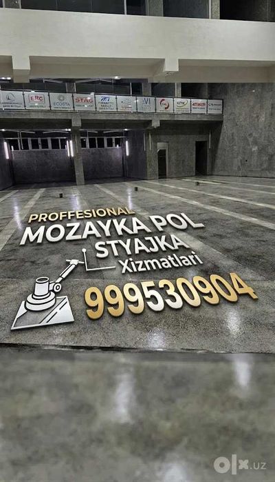 Mazayka Мазайка Стяжка styashka Мозаика шлифовка Mozayka xizmati