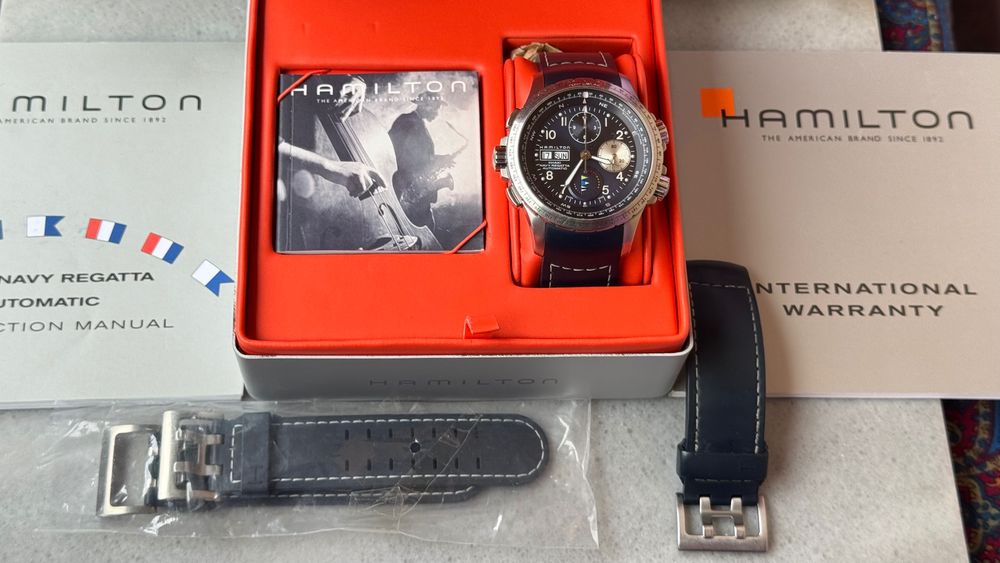 Часовник Hamilton Khaki Navy Regatta хронограф и регата таймер. Рядък !
