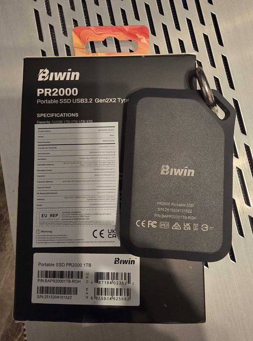 Ssd extern Biwin  PR2000 1 Tb - 2000mb/s